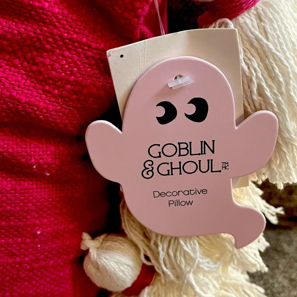 Goblin & Ghoul Pink Ghost 👻 Pillow